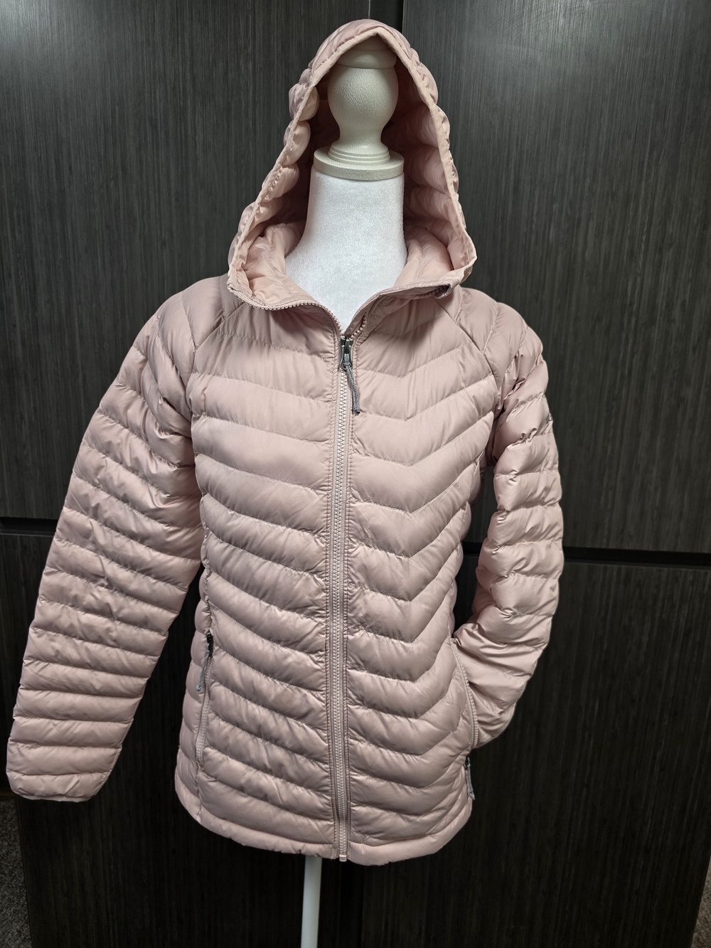 Columbia Light Pink Quilted Hooded Puffer Jacket
